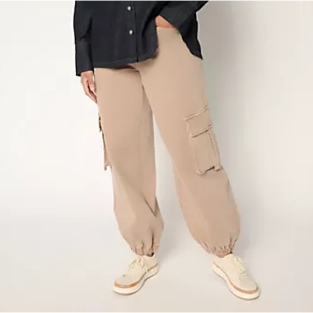 Peace Love World Black Label Regular Cargo Denim Ankle Jeans